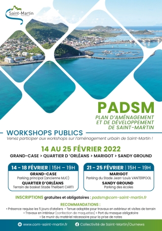 PADSM : La population invitée à participer aux workshops sur l’aménagement de Saint-Martin